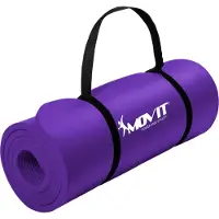 Movit Gymnastikmatte Pilates, Gymnastik, Yoga, Matte - hautfreundlich und , Yogamatte für Zuhause oder Unterwegs - 183x60x1,0 cm, Lila