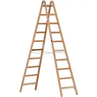 Euroline Holz Sprossenstehleiter 2x10 Sprossen