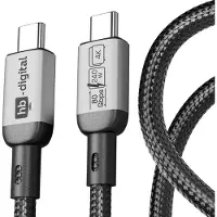 HB-DIGITAL 1m USB-C auf USB-C Kabel 240W 80Gbps USB-4