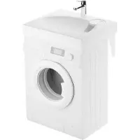 PAA Waschbecken, für Waschmaschine, 60x50x9 cm, Tiefe, der Waschmaschine, max 37cm+