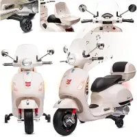 Sun baby Vespa Elektroroller ab 3 jahre Elektrofahrzeug Kinderfahrzeug Scooter koffer weiß