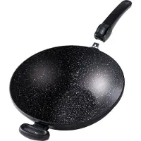 Stoneline Germany Wokpfanne 32 cm mit abnehmbarem Griff | ohne Deckel - Schwarz