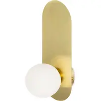Maytoni Wandleuchte Bao G9 Gold aus Glass und Metall 28W für Küche, Schlafzimmer, Wohnzimmer, Esszimmer, Lobby