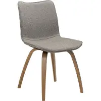 Ebuy24 (2er Set) Glee Dan-Form Esszimmerstuhl Bouclé hellbraun.