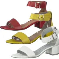 Marco Tozzi Damen Sandalen Fesselriemchen 2-28214-24, Größe:37 EU, Farbe:Gelb