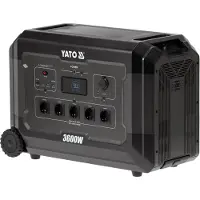 YATO Powerstation 3600W, 3072Wh, 5x230V, 6xUSB, 2x12V Solargenarator