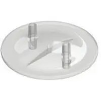 Kerbl Melkeimerdeckel flach 16x20mm transparent, 2 Stutzen