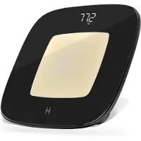 Homedics SCL-B100-BK glo Essentials Badezimmerwaage Digitalwaage mit Nachtlicht, schwarz