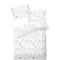 TRAUMSCHLAF Biber Bettwäsche Glennallen bunt 160x210 cm + 65x100 cm