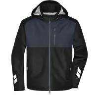 James & nicholson Padded Hardshell Workwear Jacket black/carbon, Gr. XXL