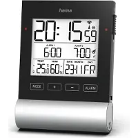 Hama Wecker Funkwecker "Black Line", Schwarz