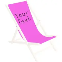 Ferocity Ersatz-Stoffbezug Wechselbarer Liegestuhl Stoffbezug 100% Polyester für Holz-Liegestuhl Klappliegestuhl Personalisierbar Your Text Rosa [119]