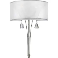 Elstead Lighting Elstead Mime Wandleuchte E14 2-fach Nickel gebürstet