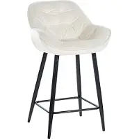 CLP Barhocker Gibson Samt, Sitzhöhe 76 cm creme
