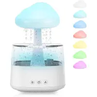Bedee Regenwolken Luftbefeuchter, 400ML Diffuser Humidifier, Öle Diffusor Mit 3 Modi Und 7 Farben, Leise, für Entspannend schlafen