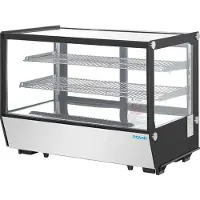 Polar G-Serie Theken-Kühlschrank Schwarz Quadratisches Glas 160L