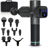 GESS Elektrische Massage Gun Massagepistole 9 Aufsätze, Percussion-Massagegerät,