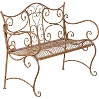 Lomadox Gartenbank Tara romantisch antik braun