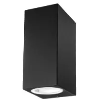 Aigostar Außenleuchte Außenwandleuchte Wandlampe Eckig-Schw.- 2-Flammig up & down mit GU10 Fassung ohne Leuchtmittel