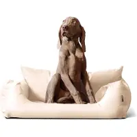 Tierlando NEMO Hundebett Hundesofa S M L Hundekorb Katzenbett 65 80 100cm - Größe: 80x60cm | Farbe: 05 Creme