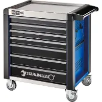 Stahlwille Werkstattwagen 98/7 PRO 7 Schubl. 651 x 1001 x 1020 mm blau, RAL 270 30 35; schwarz, RAL 9005