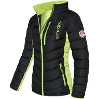 Nebulus GRAFFITY Winterjacke Damen, warme Outdoorjacke, praktische & vielseitige Übergangs- & Winterjacke, P4773 - Damen, schwarz-lime, XXL/44