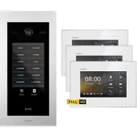 Balter EVO HD Touch 7 Silber/Weiß 3x7" Video Türsprechanlage Set bis zu 1000 Familienhaus