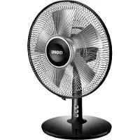 Unold Unol 86817 Tischventilator Silverline Black - Schwarz/Silber, Oszillation, 2-stufige Geschwindigkeitsregelung, Durchmesser ca. 25 cm