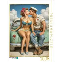 CALVENDO Puzzle Da kann man nicht widerstehen - Küsschen | 1000 Teile Lege-Größe 64x48cm Foto-Puzzle für glückliche Stunden