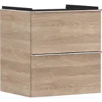 Hansgrohe Waschtischunterschrank Xelu Q 580x605x475mm eiche natur Griff chrom eiche natur Griff chrom