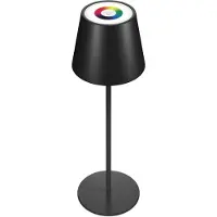 RealPower LED-RGB Tischlampe dimmbar mit Akku,schwarz