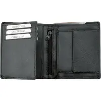 Juscha Alassio Geldbörse Leder schwarz ca. 10,5 x 9 cm 42107