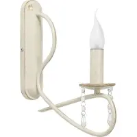 Licht-Erlebnisse Wandlampe Jugendstil "Fresco" Weiß mit in Gold Metall Glas Wandleuchte Wohnzimmer Schlafzimmer Flur