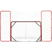 Vevor Hockeytor Streethockeynetz mit Rücklaufsperre und Zielen, Straßenhockey-Tor Hockeynetz, 310 x 183 cm Pro Hockey-Trainingstor-Set, tragbares Indoor-Outdoor-Hockeytor mit