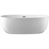 Vente-unique Freistehende Badewanne NICA - 238L - 170*80*58 cm - Farbe Weiß