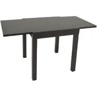 Degamo Balkon-Ausziehtisch LIVORNO 70/140x70cm, Aluminium anthrazit + Glas in Keramikoptik dunkelgrau