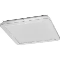 Ledvance ORBIS Disc Wand-/Deckenleuchte mit LED, Chrom, 22W, 1800lm, 3000/4000K, über Wandschalter mit Click CCT einstellbar, 30x30cm, IP44 Schutz für Badezimmer, Montageschrauben und Dübel inklusive