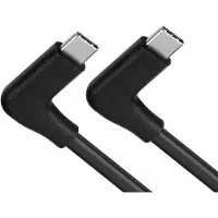 System-S USB 3.1 Gen 2 Kabel 5 m Typ C Stecker zu Stecker 2x Winkel in Schwarz