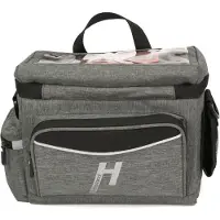 Haberland Lenkertasche 8l Max grau - praktische Fahrrad-Lenkerbag mit KLICKfi....