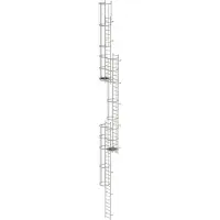 MUNK Günzburger Steigtechnik MUNK ortsfeste Steigleitern Edelstahl, 15,12m SH PG2