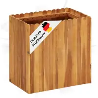 DELUKE Hochbeet aus Holz JONA | 50x30x50cm, Akazienholz | Hochbeet für Garten Hochbeet Holz Gartenbeet hoch Kräuterbeet xxl Blumenbeet Gemüsebeet groß Garten