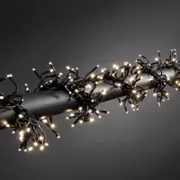 Konstsmide Microlichterkette - LED Cluster - Outdoor - 1,20m - 144 x Ultra Warmweiß - 8 Funktionen