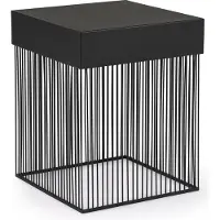 Natur24 Couchtisch Yasline 40 x 40 x 50 cm Stahl Schwarz
