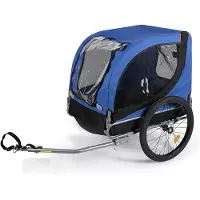 Sena Fahrradanhänger für kleine & große Hunde, Hundewagen bis 40 kg, Klappbarer Hundeanhänger Fahrrad 75x52x65cm Transportanhänger