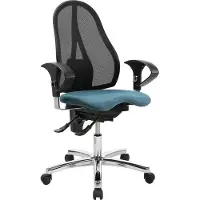 Topstar Bürostuhl Drehstuhl Schreibtischstuhl Sitness 15 chrom türkis