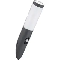 ISOLED Wandleuchte anthrazit, PIR Bewegungssensor, IP44, 1x E27 Fassung
