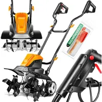 MASKO Elektrische Motorhacke 1500W, 40cm Arbeitsbreite 20cm Arbeitstiefe, klappbarer Handgriff