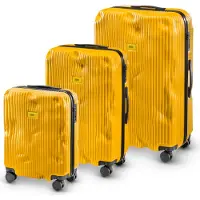 Crash Baggage Stripe Kofferset Gr. L/M/S - Yellow