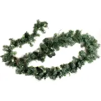 Linder Exclusiv GmbH LEX Weihnachtsgirlande incl. LED Lichterkette 100 LEDs Timer warmweiss LK067W-TA