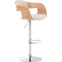 CLP Barhocker Kingston Stoff drehbar und stufenlos verstellbar | Farbe natur/creme